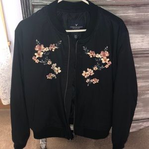 Embroidered bomber jacket